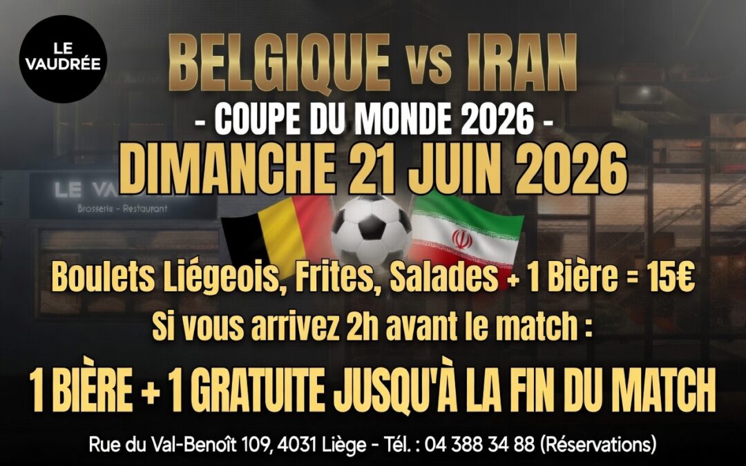 Retransmission Belgique vs Iran ce 21 Juin à partir de 19h