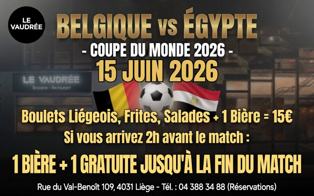Retransmission Belgique vs Égypte – Coupe du Monde 2026