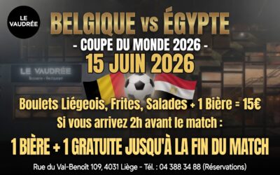 Retransmission Belgique vs Égypte – Coupe du Monde 2026